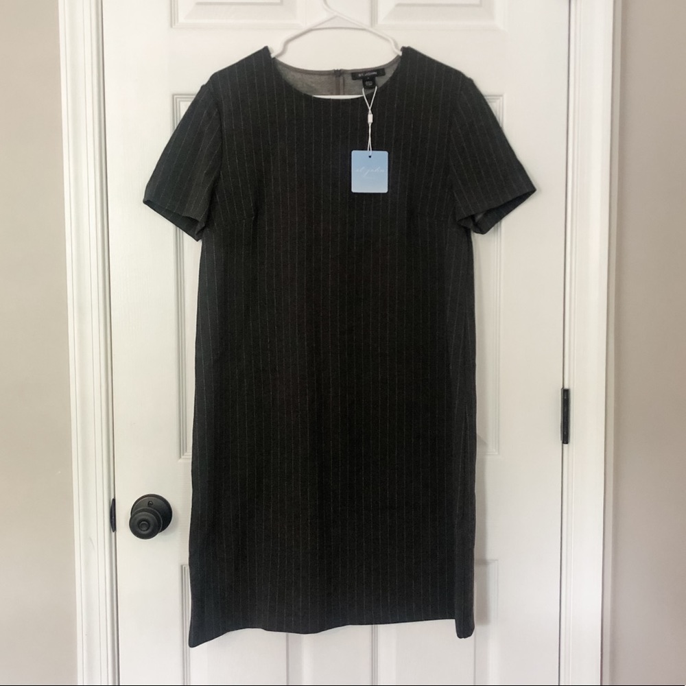 St. John Collection Pinstripe Jersey Dress - Picture 3 of 6